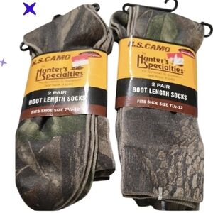New Camo Boot Length Socks - 2 Pair Per Pack, 2pks